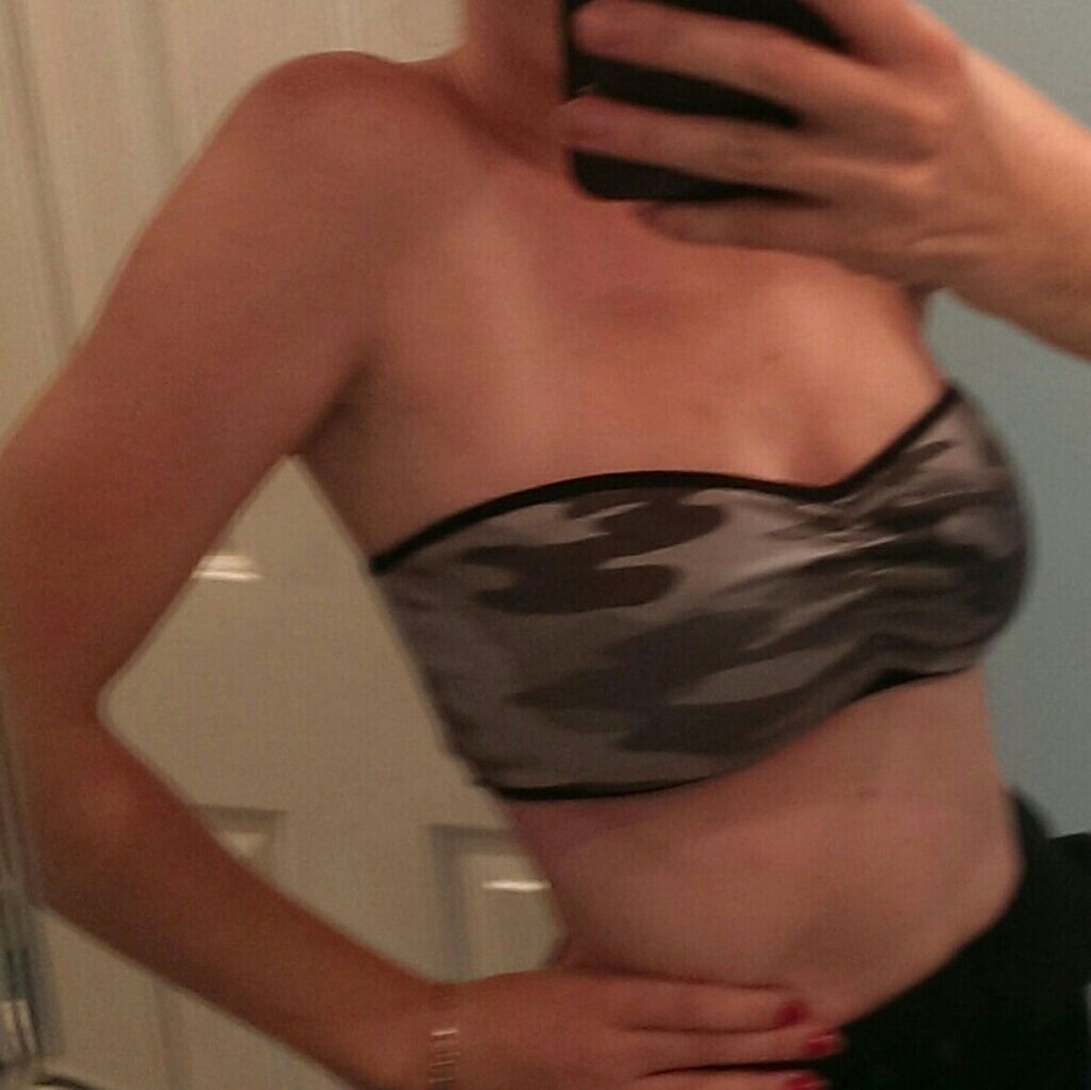 Sexy Club/Rave/Festival Camo Strapless Top NEW 😘